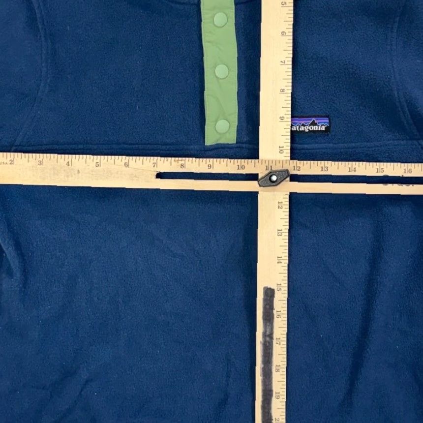 Patagonia Patagonia Women's Micro D Snap-T Pullover Size M Stone Blue Shirt Womens Stone Blue Size M / US 6-8 / IT 42-44 - 6 Thumbnail