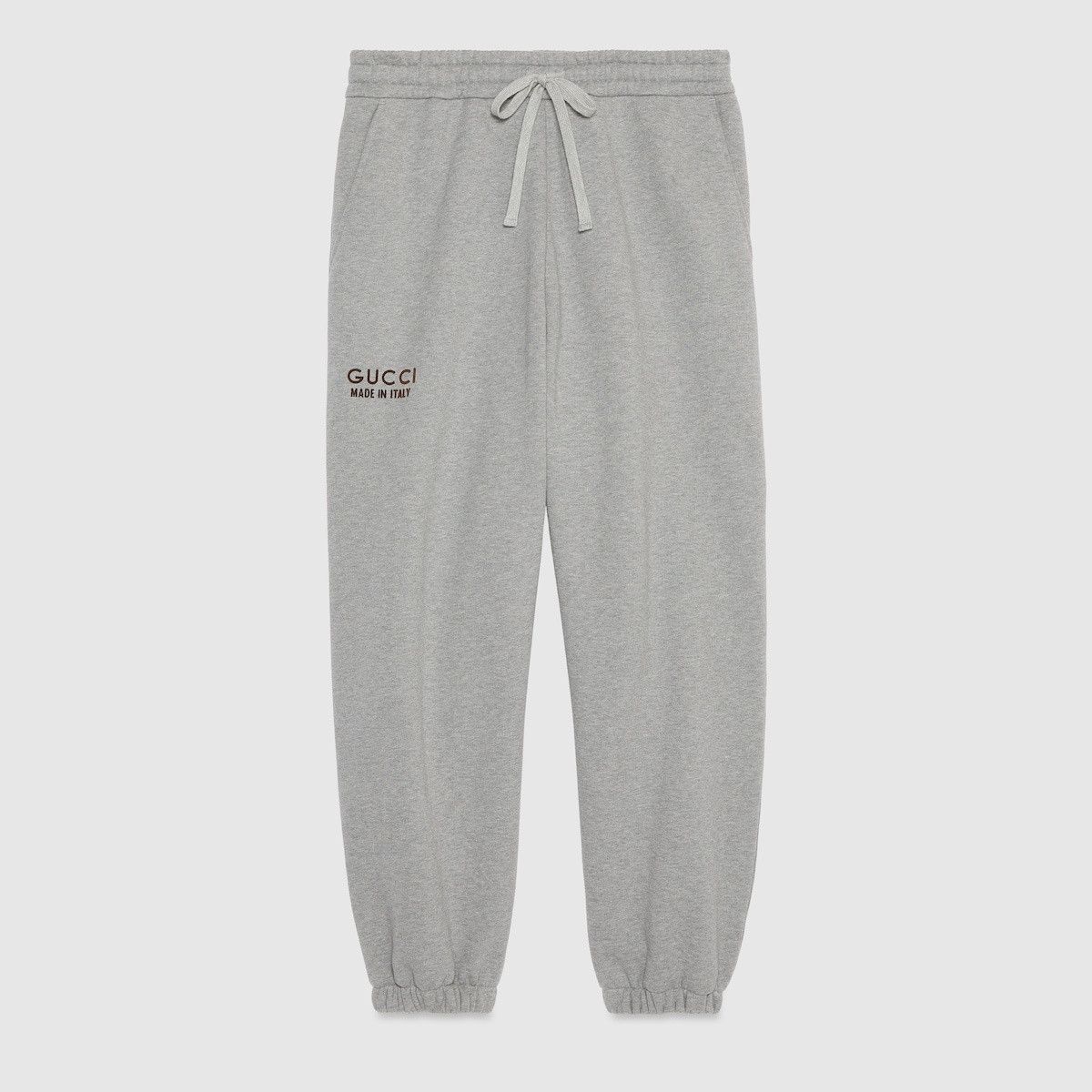 Gucci o1s1wg110925 Cotton Sweatpant With Print in Grey Size US 32 / EU 48 - 1 Thumbnail