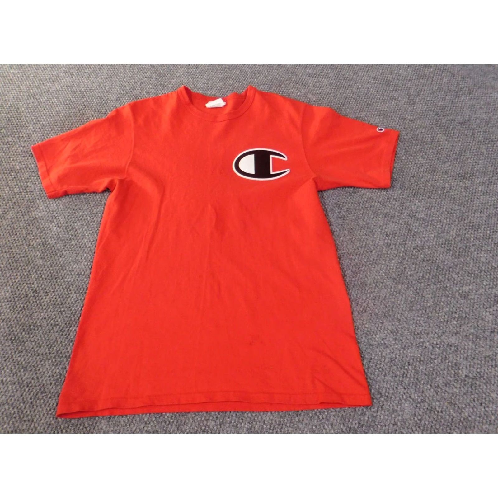 Champion Champion T Shirt Men Large Embroidered Y2K Classic Vintage Blue Cotton Short Sleeve Crew Neck Regular Fit Woman? Size US L / EU 52-54 / 3 - 3 Thumbnail