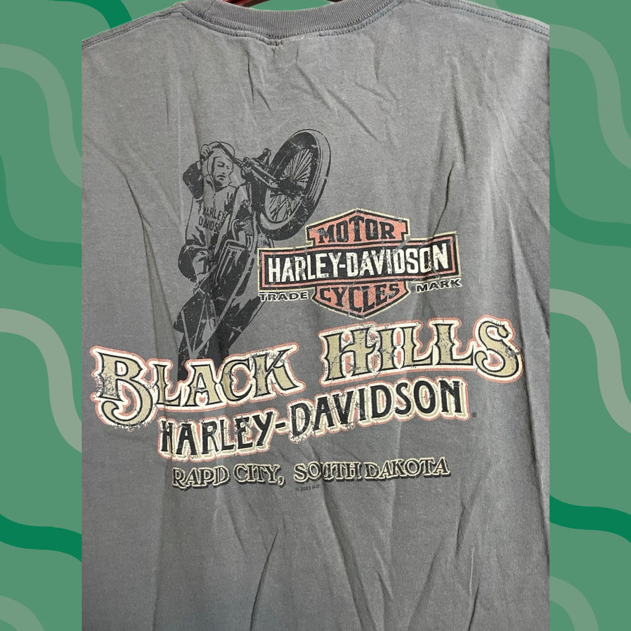 Harley Davidson Harley-Davidson Shirt T-Shirt Short Sleeve Crew Neck Black Large Graphic Print Logo USA Motorcycle Biker Ol Men's Size US L / EU 52-54 / 3 - 1 Thumbnail