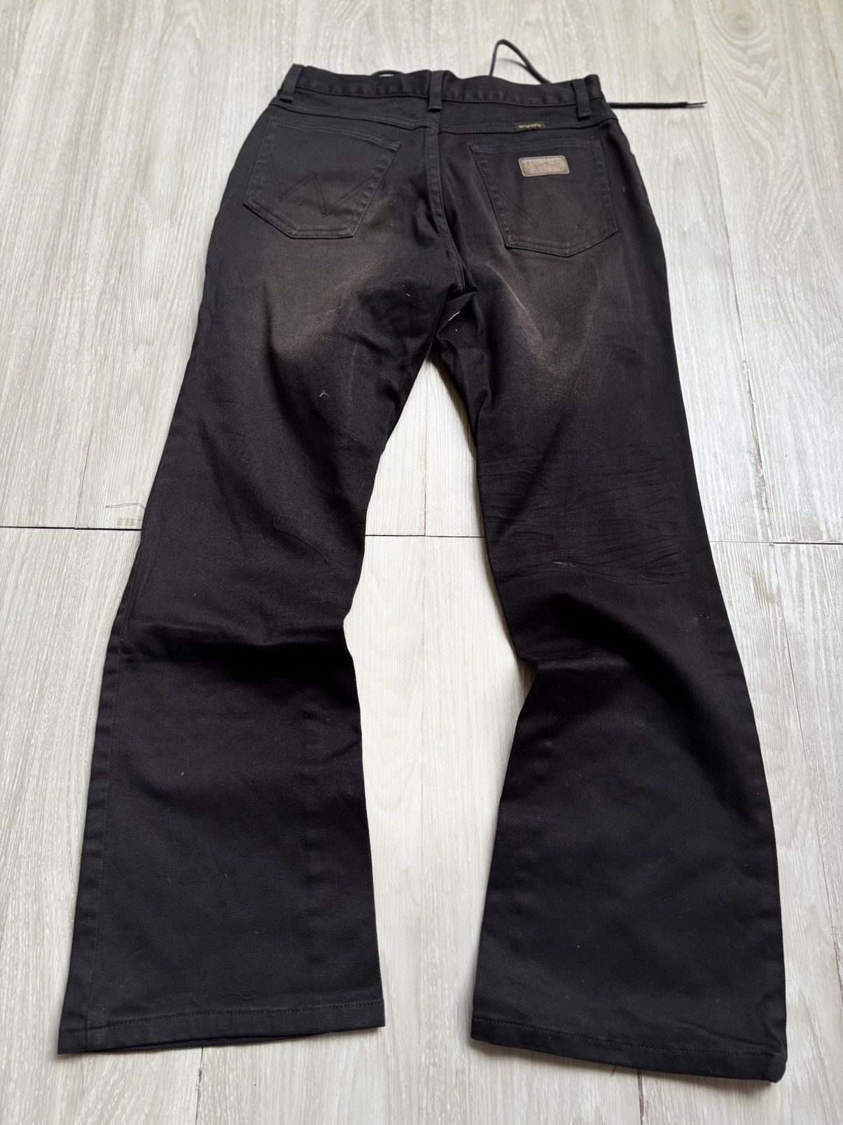 Japanese Brand Wrangler lace up flare jeans Size US 27 - 4 Thumbnail