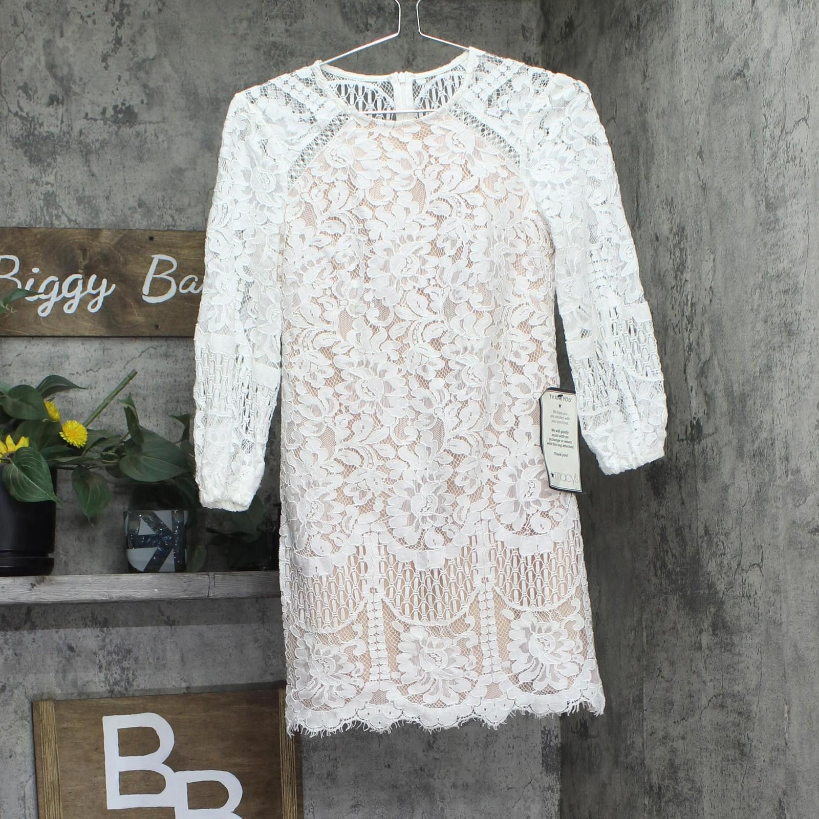 Vince Camuto Vince Camuto Shift Dress Ivory Off White / Beige Brown 2p Size XS / US 0-2 / IT 36-38 - 1 Thumbnail