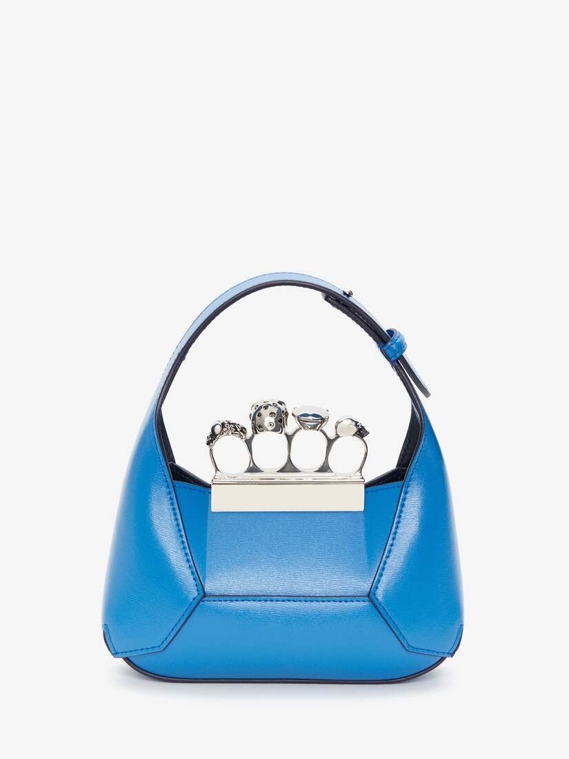 Alexander McQueen o1w1db10925 Size: OS/The Jewelled Hobo Mini Bag in Blue Size ONE SIZE - 2 Thumbnail
