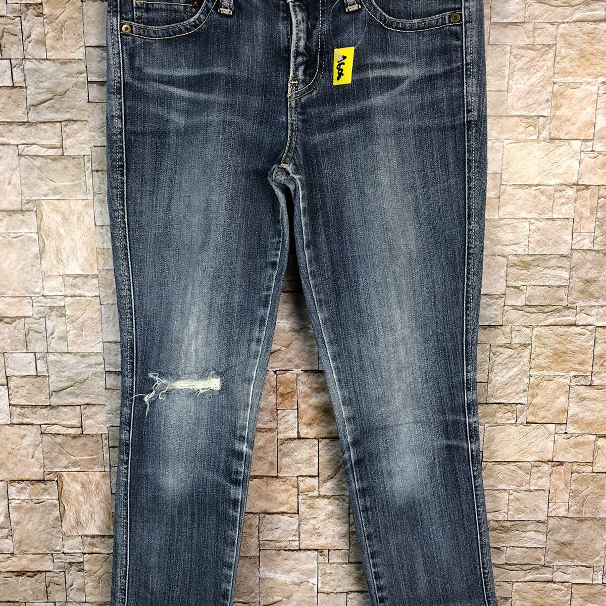 Levi's Levis Ladies Blue Disstressed Denim Pants #A606 Size 29" - 6 Thumbnail