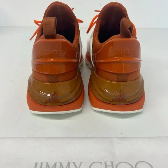 Jimmy Choo Jimmy Choo V Amber Orange Mix Low-Top Sneakers - EU43/US10 Size US 10 / EU 43 - 9 Thumbnail