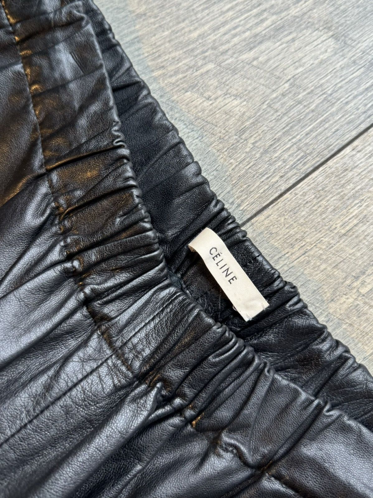 Celine Celine Black Lamb Leather Pants - Size 40 Size US 31 - 5 Thumbnail