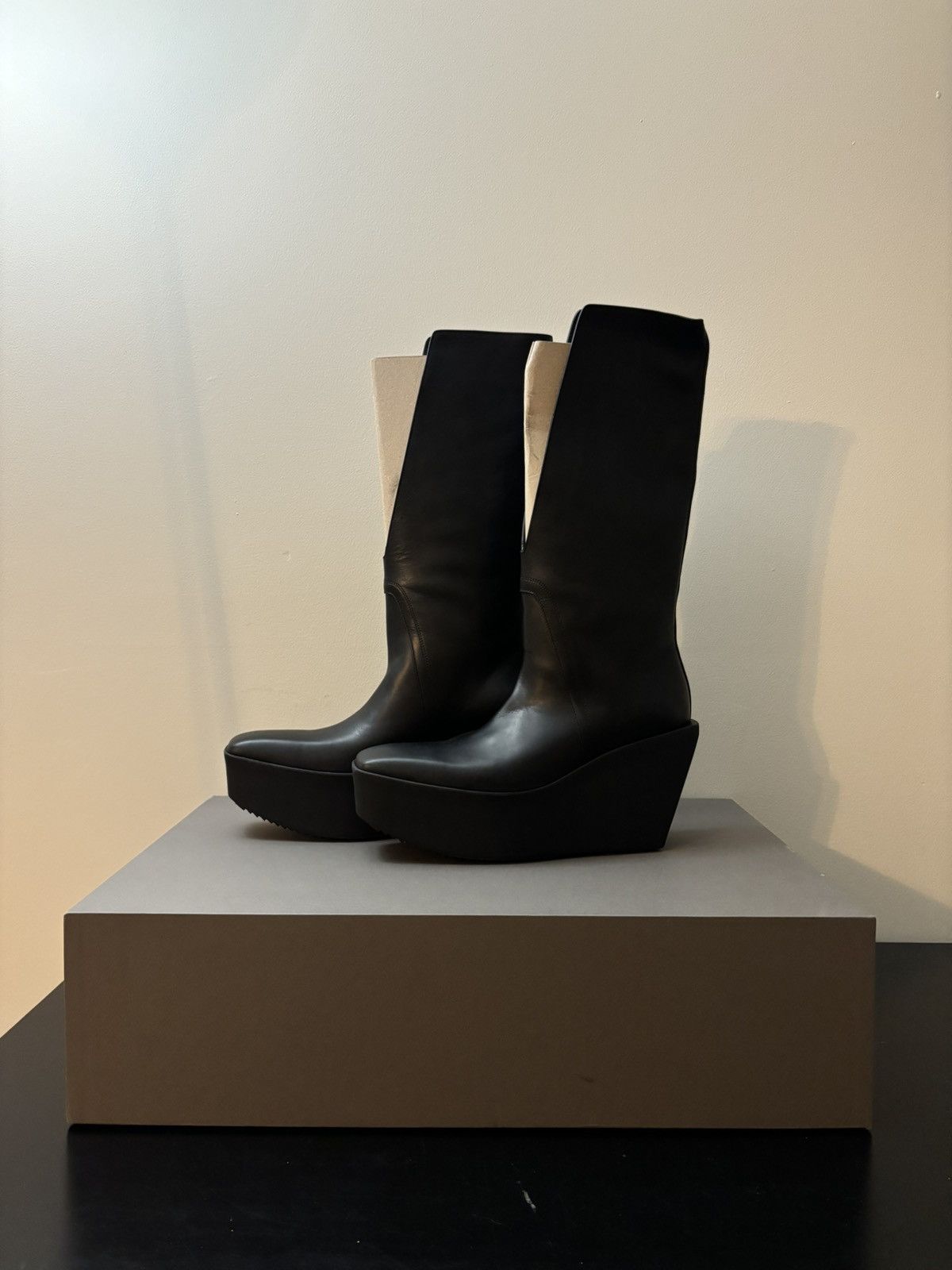 Rick Owens Rick owens Sliver Platfron Kowboy Boots | Grailed