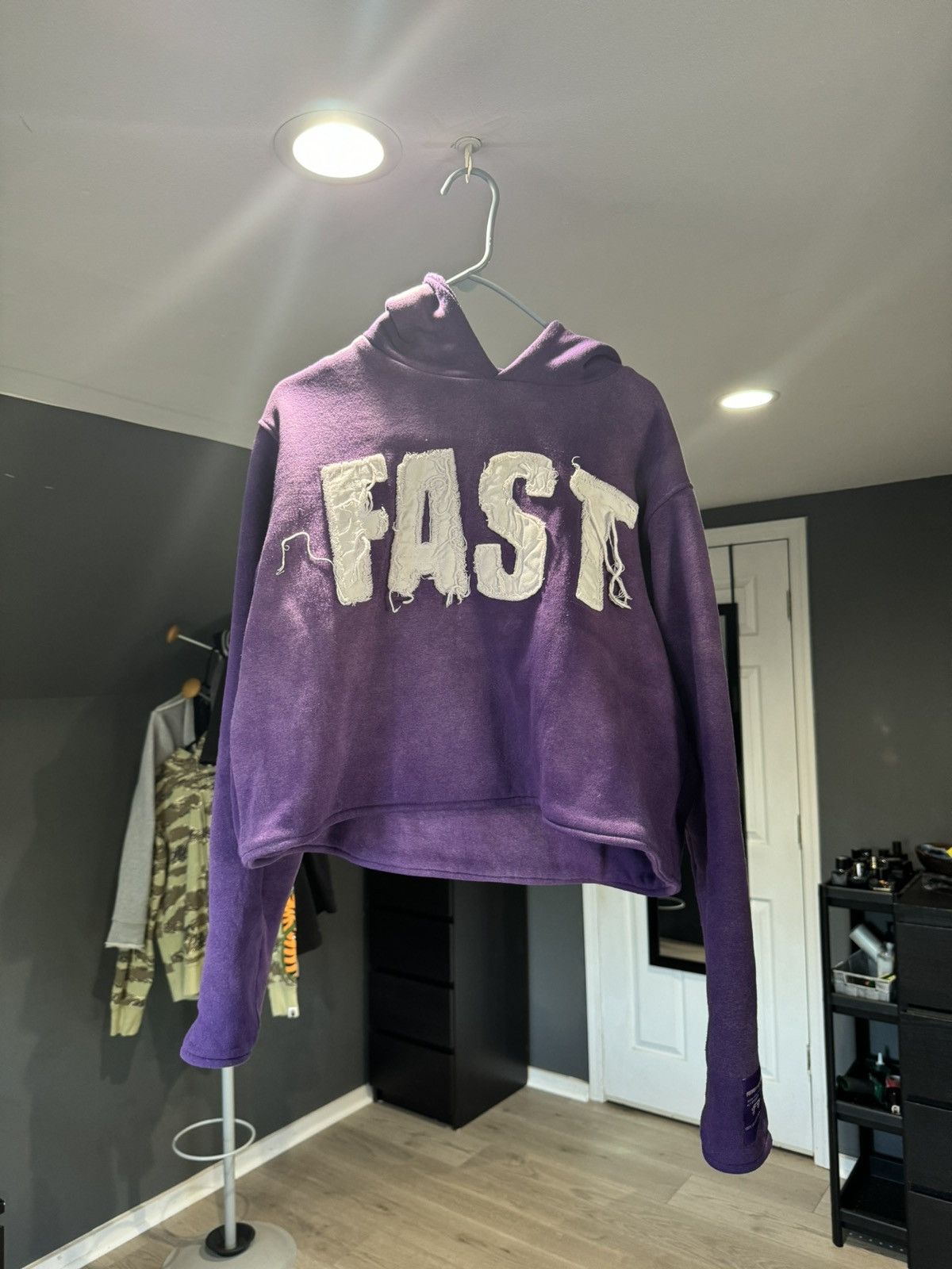 Designer FAST LIFE reversible cropped hoodie Size US M / EU 48-50 / 2 - 1 Thumbnail