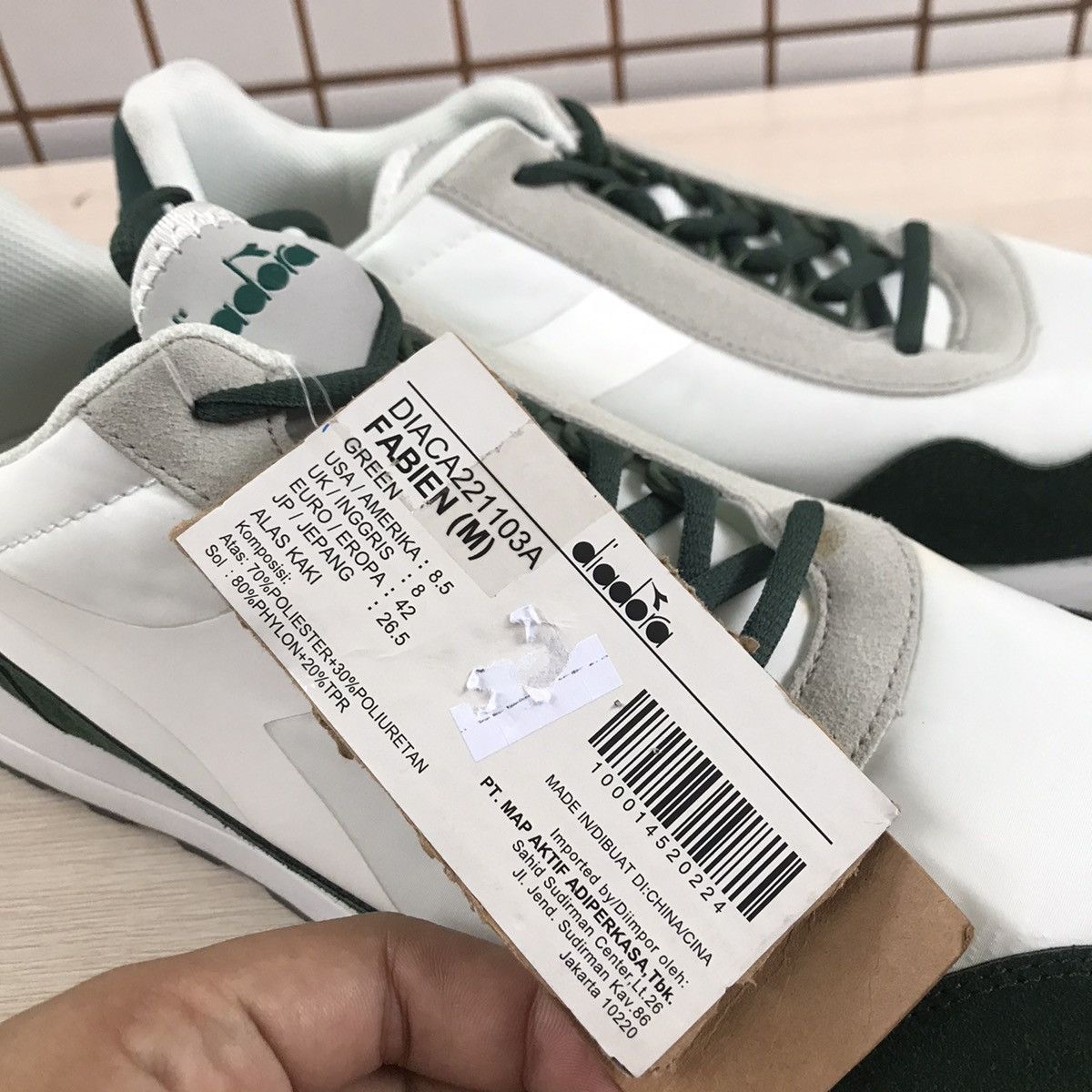 Diadora Diadora Fabien Casual Trainner Shoes Green Suede nylon new Size US 8 / EU 41 - 7 Thumbnail