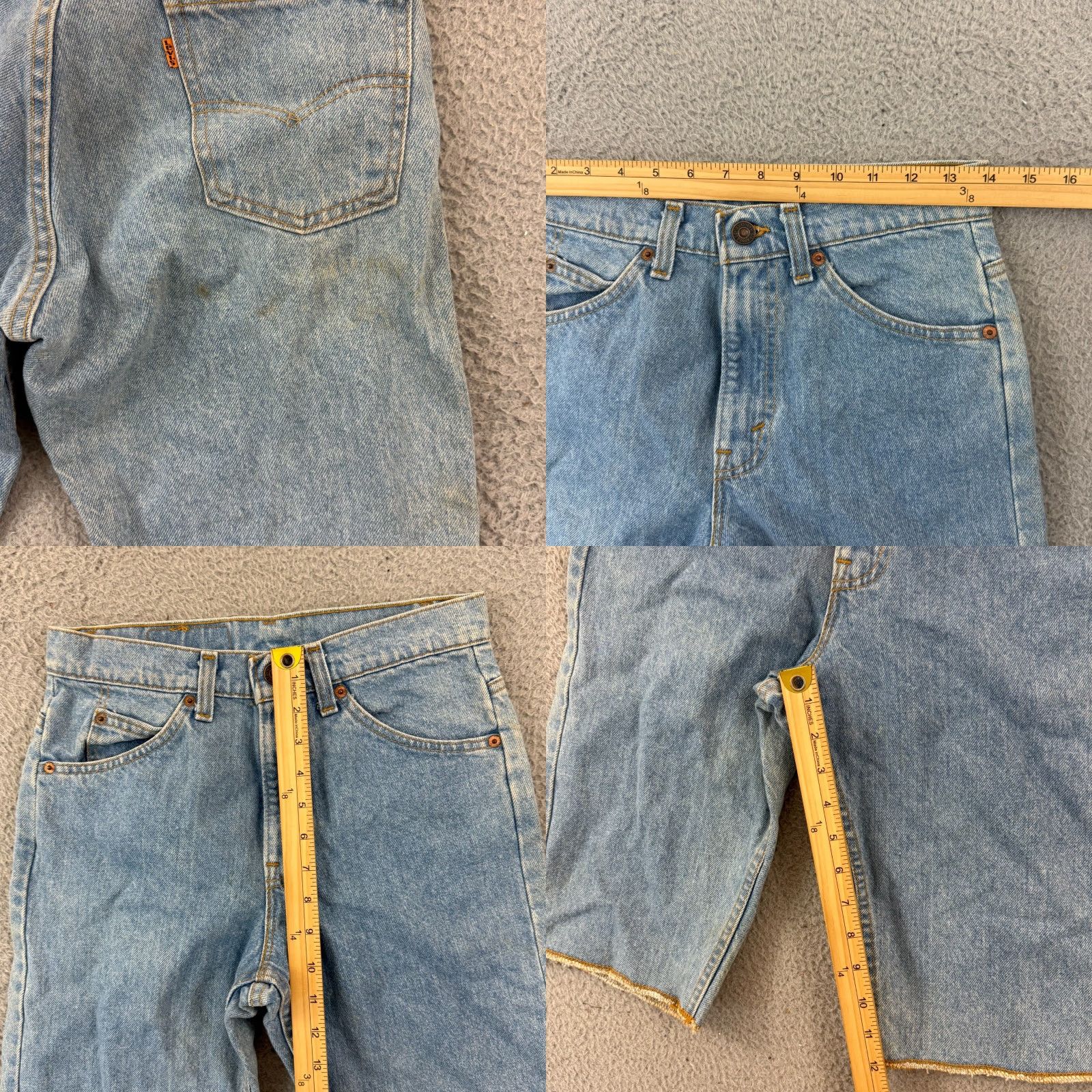 Levi's VINTAGE Levi's 505 Jean Shorts Mens 28 Orange Tab Cut Off Loose Skater Y2K 12" Jeans Shorts Mens 28 Blue Orange Tab 505 Levi's Cut Off Y2K 12" Size US 28 / EU 44 - 8 Thumbnail