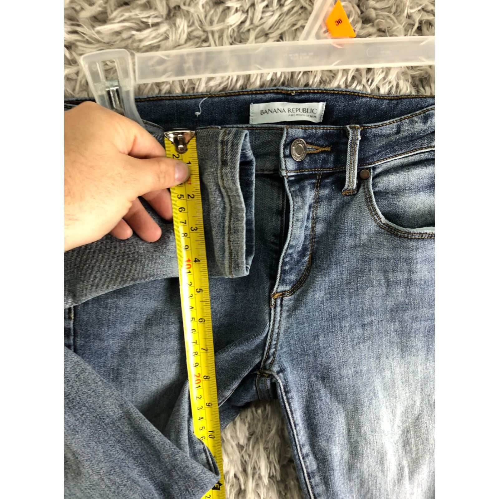 Banana Republic Banana Republic Womens Jeans Skinny Mid Rise 25 Medium Wash Blue Denim 5-Pocket Regular Size 42" / US 20 - 4 Thumbnail
