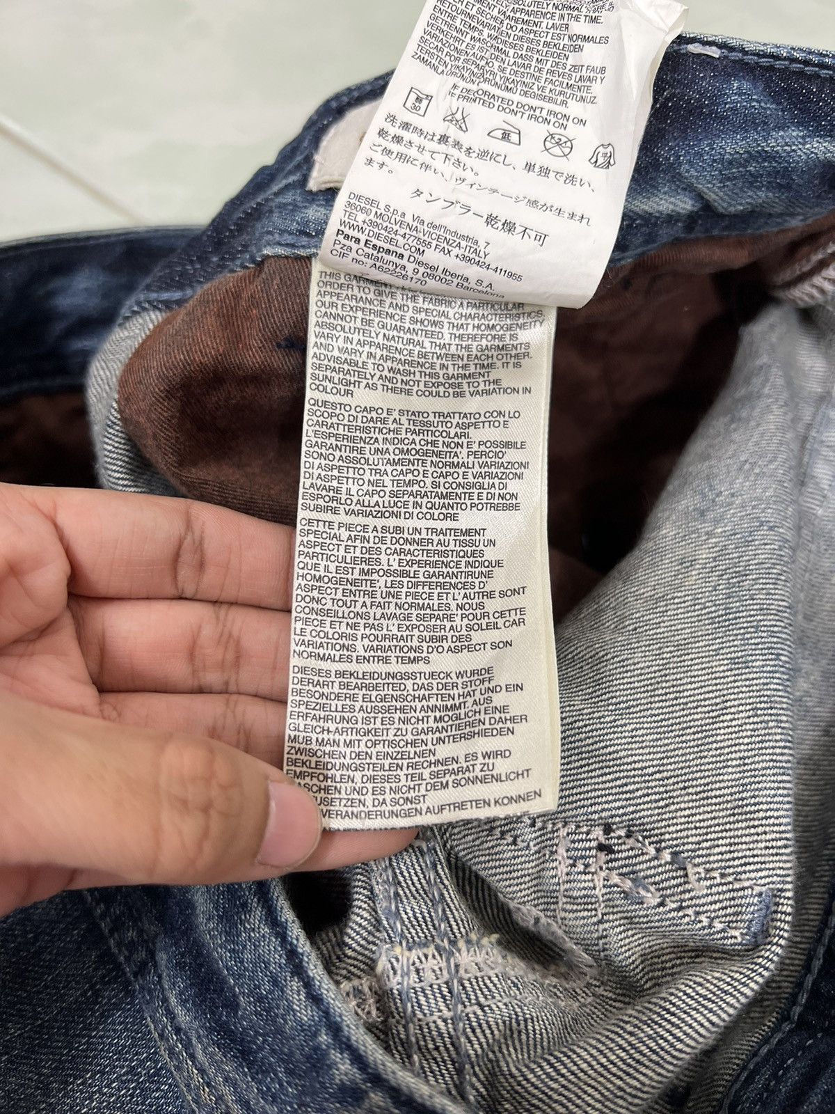 Diesel 🔥 DIESEL HYBRID BROKEN BORO DENIM Size US 34 / EU 50 - 17 Thumbnail