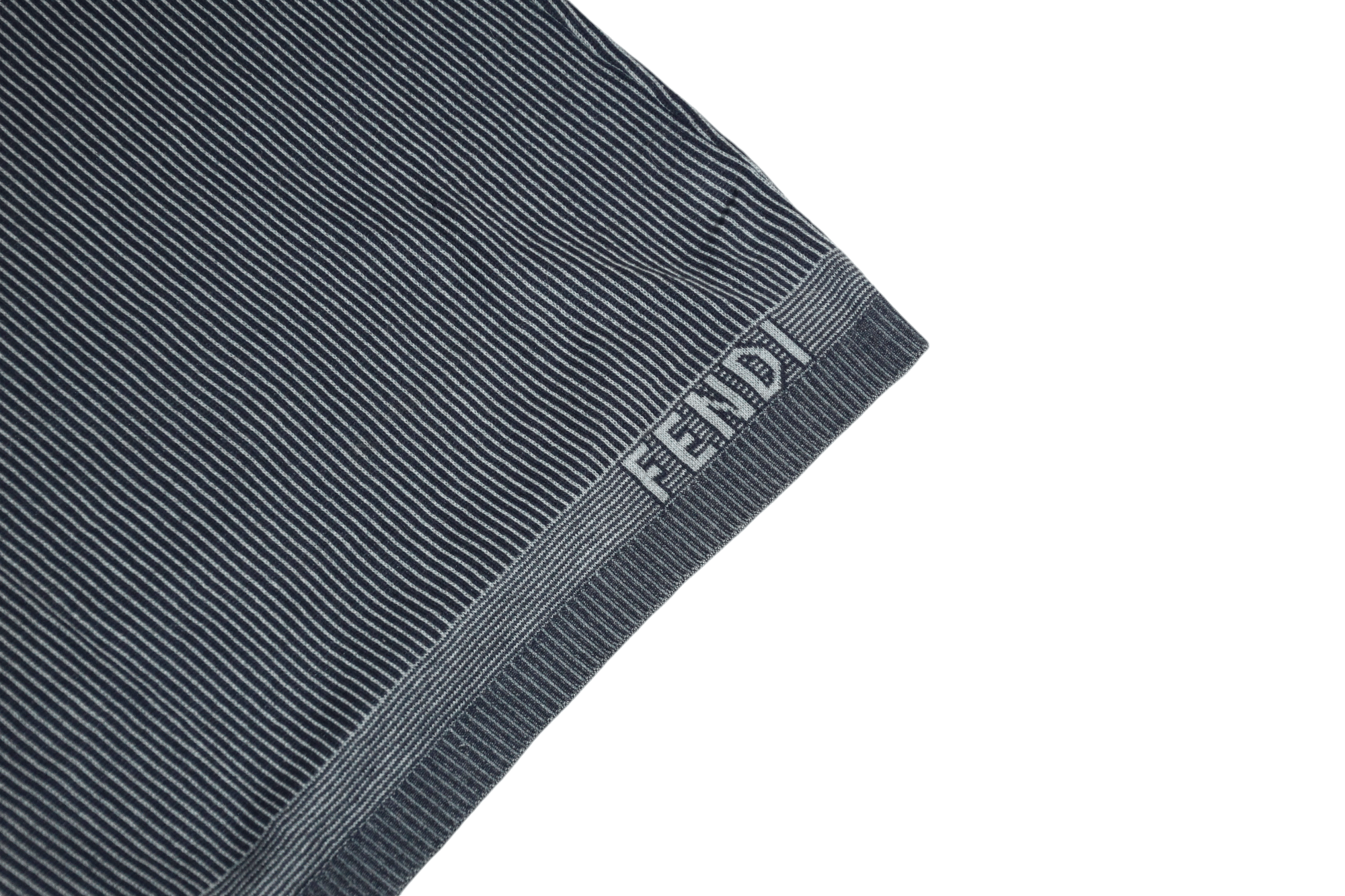 Fendi VTG Fendi Uomo Ribbed Woven Cotton Wool Baggy T-shirt Size US XL / EU 56 / 4 - 3 Thumbnail