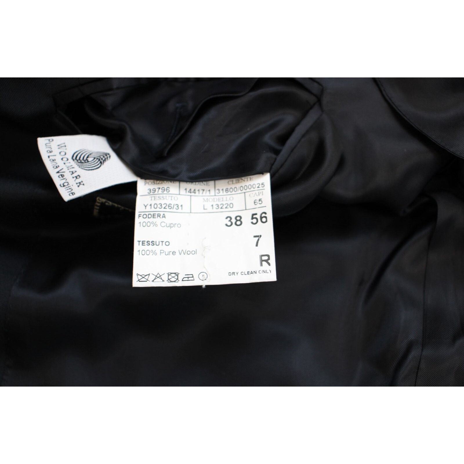 Canali Canali Blazer Mens IT56R / US 46R Black 100% Wool Size 46R - 4 Thumbnail