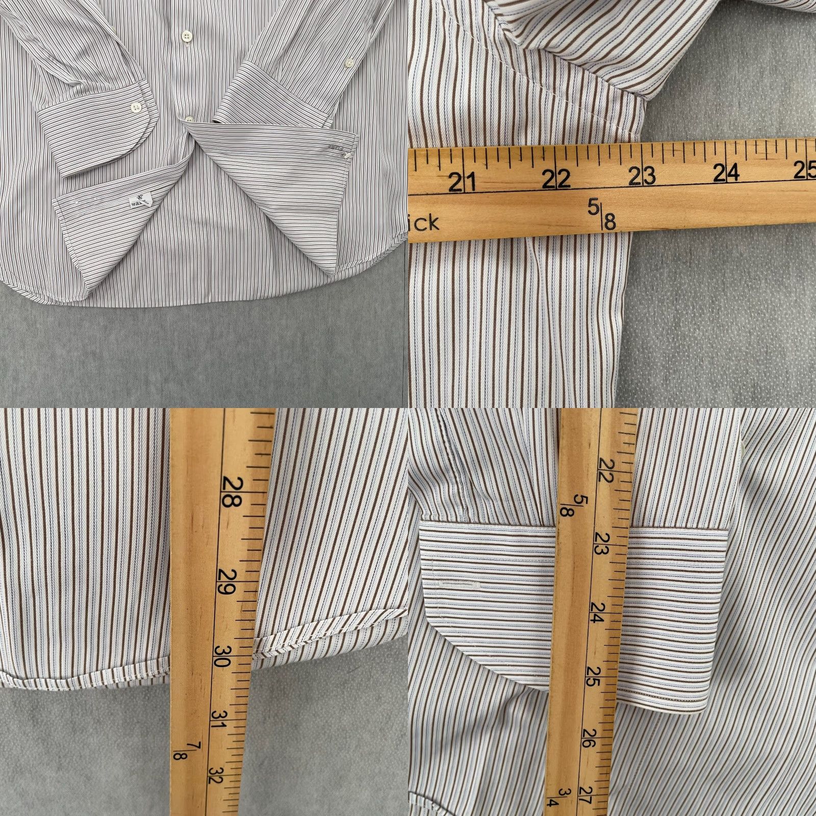 Canali Canali Shirt Adult 16.5/42 White Blue Button Up Long Sleeve Cotton Italy Mens L Shirt Size US L / EU 52-54 / 3 - 8 Thumbnail