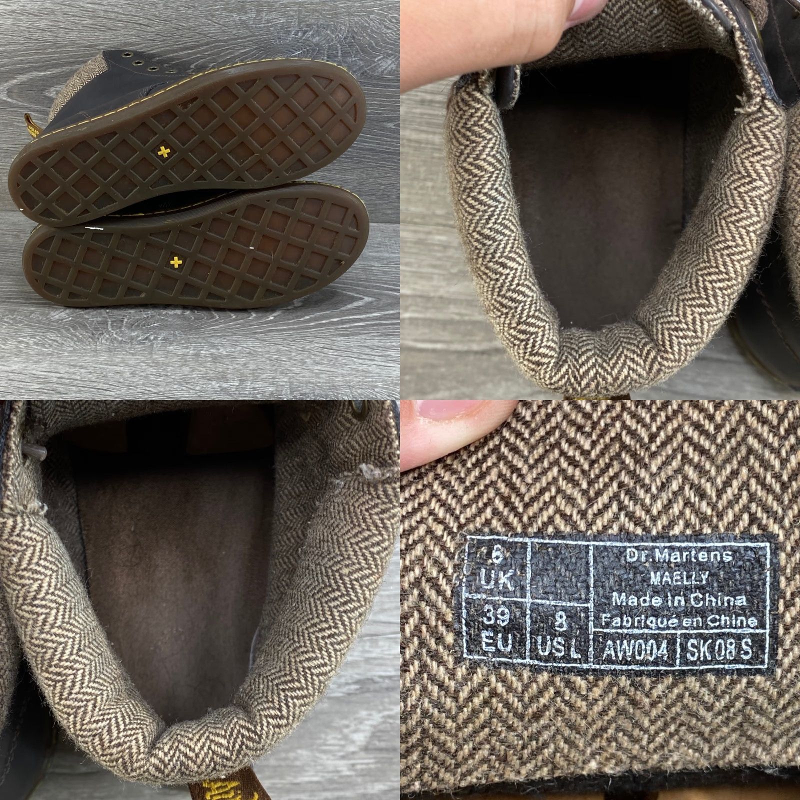 Dr. Martens Dr Doc Martens Maelly Brown Leather Ankle Combat Boots Womens 8 Lace Up Air Wair Size US 6 / IT 36 - 8 Thumbnail