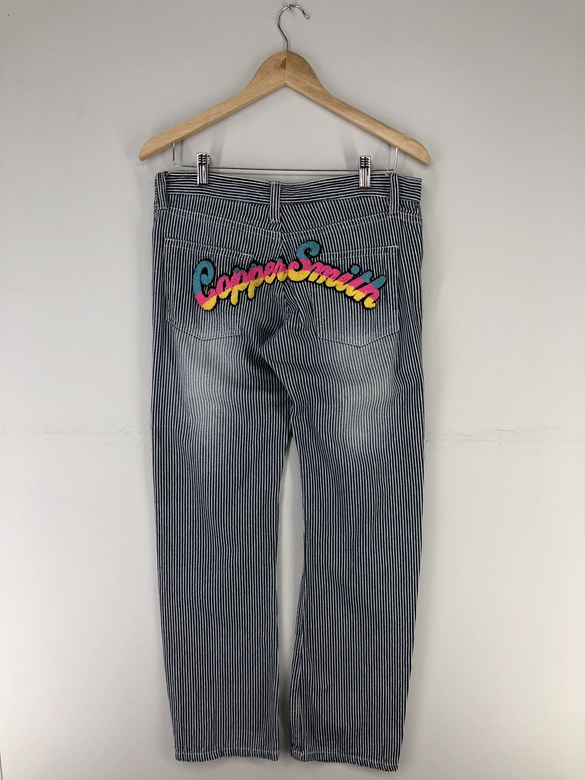 Japanese Brand Japanese Brand Copper Smith Distressed Hickory Blue Jeans Size US 32 / EU 48 - 2 Thumbnail