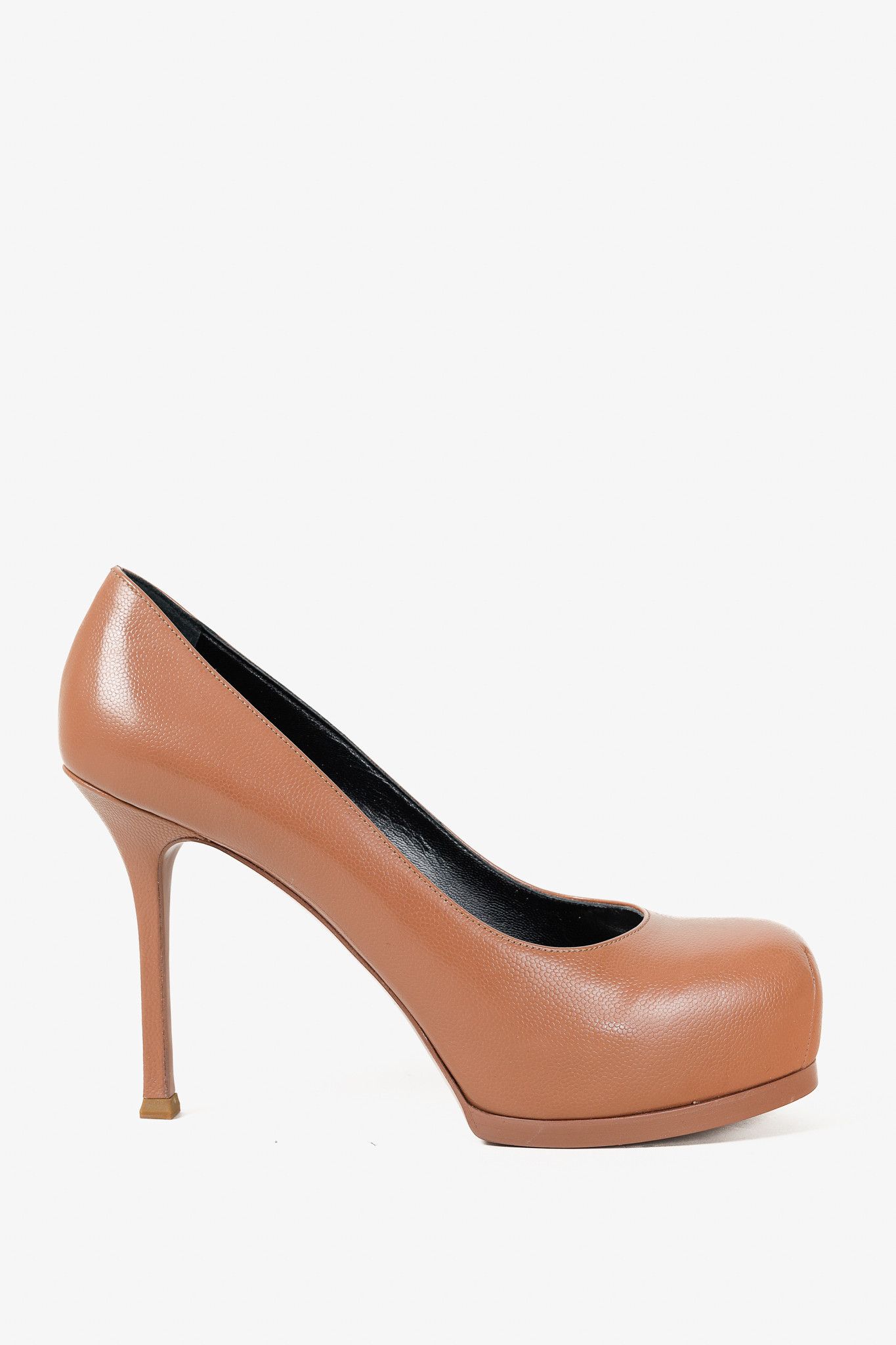 Saint Laurent Paris Saint Laurent Nude Beige Stingray-Stamped Leather Pumps Size US 8.5 / IT 38.5 - 1 Thumbnail