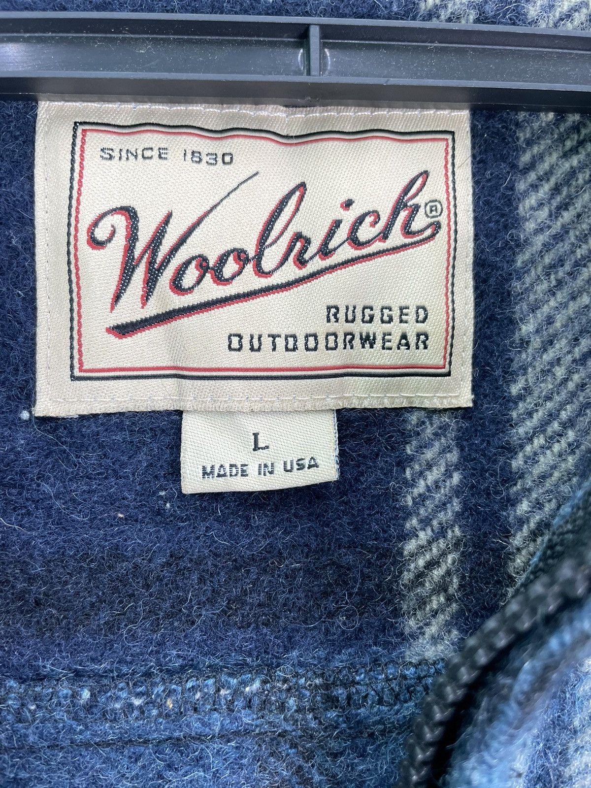 Vintage × Woolrich Woolen Mills WOOLRICH checkered wool quarter zip pullover shirts jacket Size US L / EU 52-54 / 3 - 4 Thumbnail