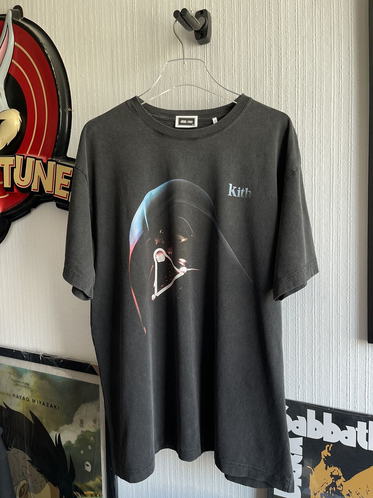 image of Kith Star Wars Darth Vader Helmet Tee New in Black, Men's (Size 2XL)