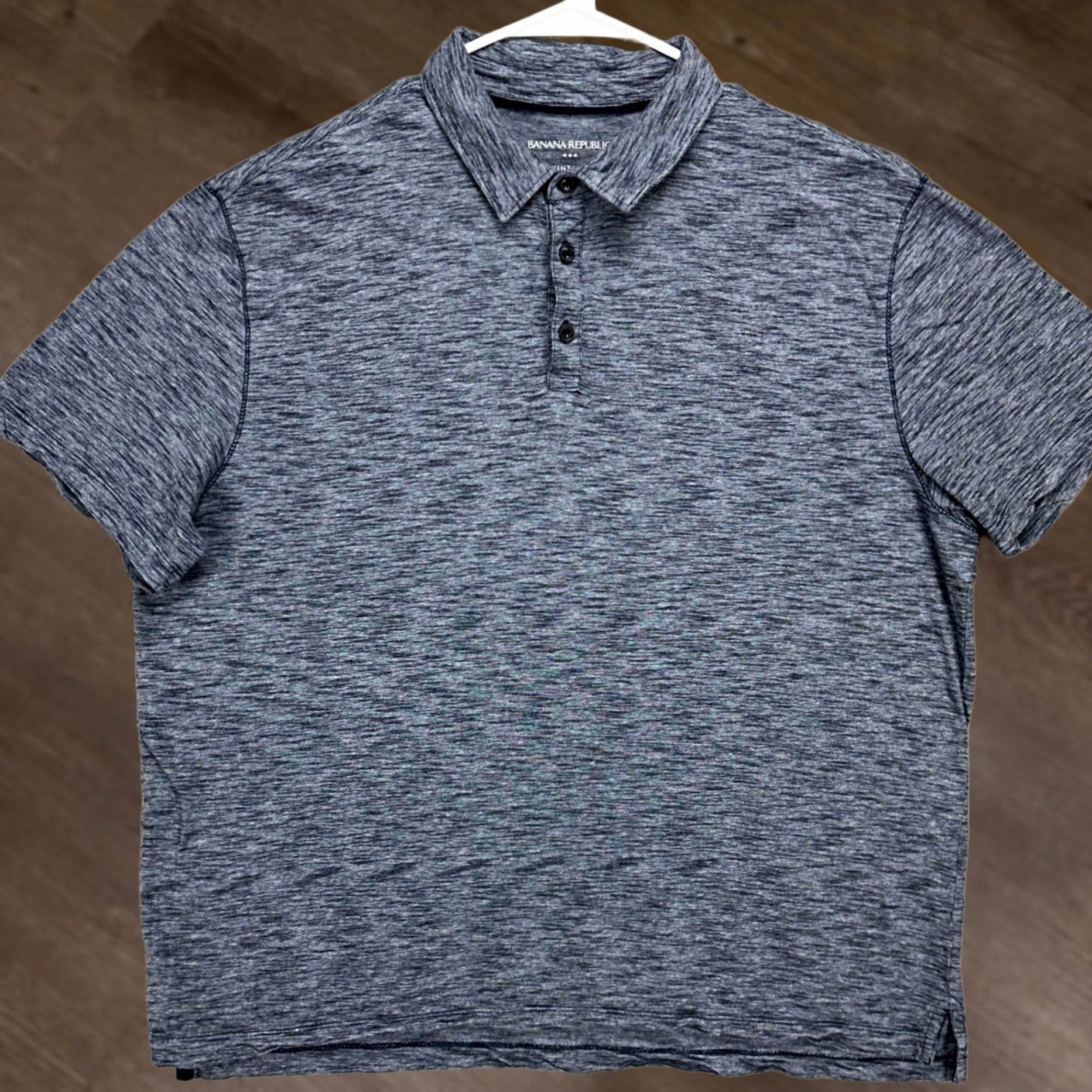 Banana Republic Banana Republic Men Polo Shirt XL Blue Short Sleeve Casual Rugby Cotton Size US XL / EU 56 / 4 - 1 Thumbnail