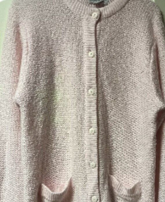 Vintage Beautiful Vintage women’s Pink Cardigan sweater Large Size L / US 10 / IT 46 - 1 Thumbnail