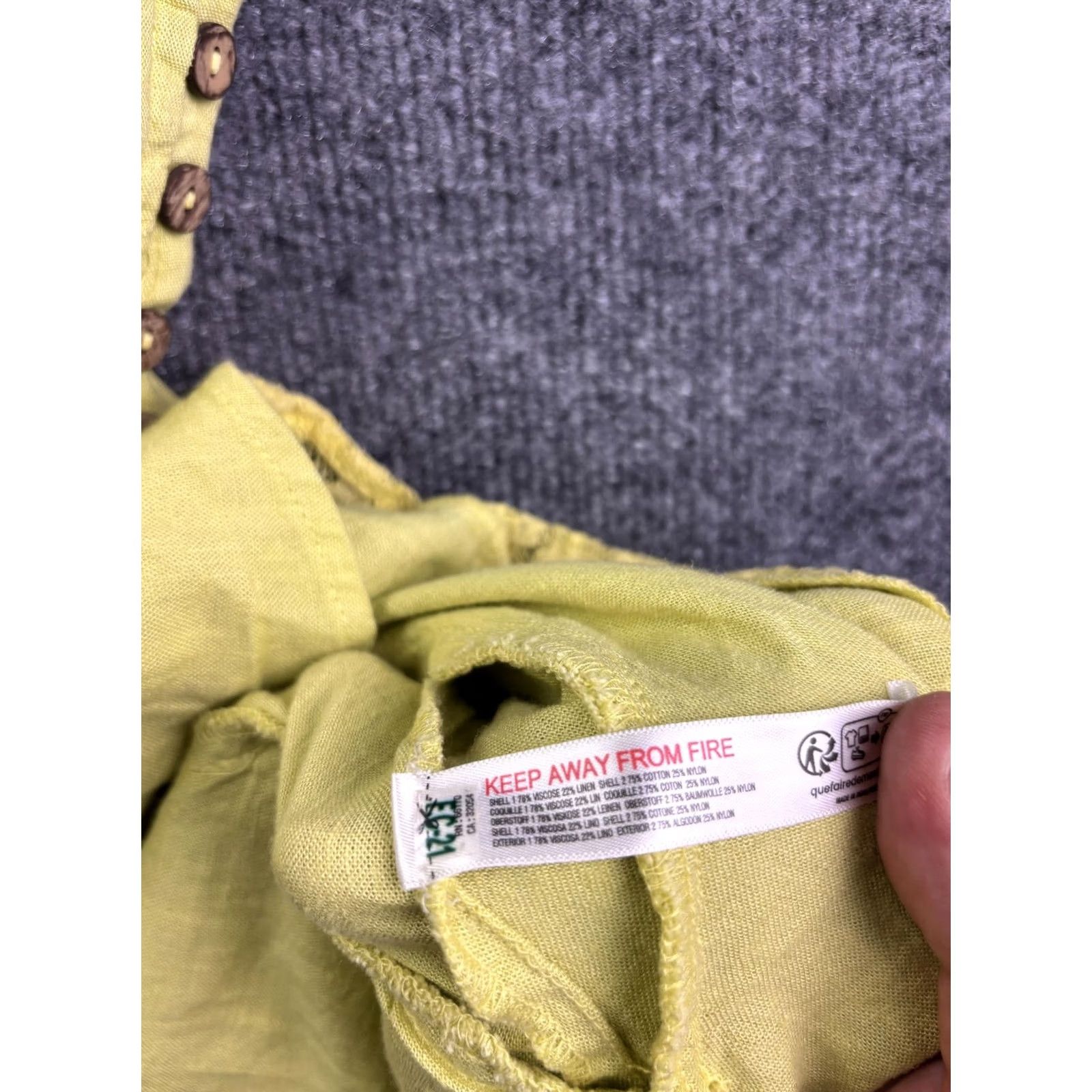 Vintage VINTAGE_NO - (Not Vintage) Free-est Dress Womens M Yellow Halter Sundress Boho Lace Hem Ruffle Short Sleeveless Casual Festival Shorthm? Size 32" / US 10 / IT 46 - 5 Thumbnail