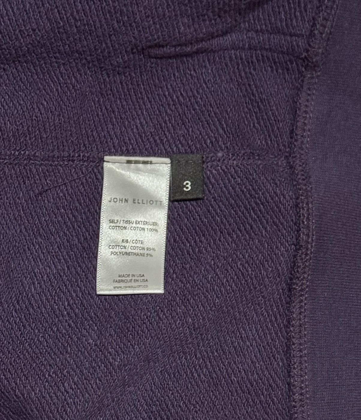 John Elliott John Elliott Purple Zip Hoody Sz Large Size US L / EU 52-54 / 3 - 3 Thumbnail