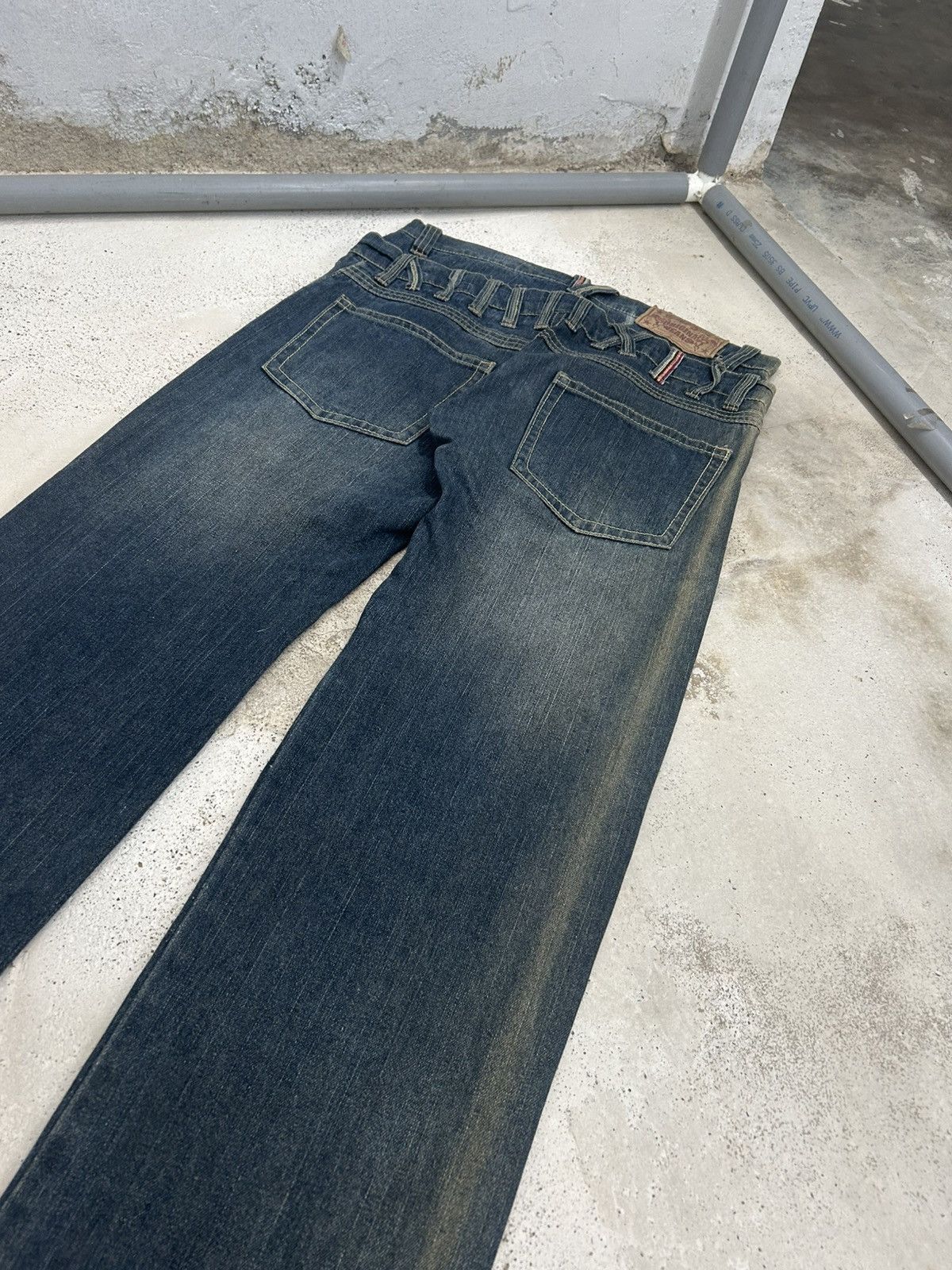 Le Grande Bleu (L.G.B.) Baggy Pants Double Waist Style Original Jeans Brand Size US 31 - 10 Thumbnail