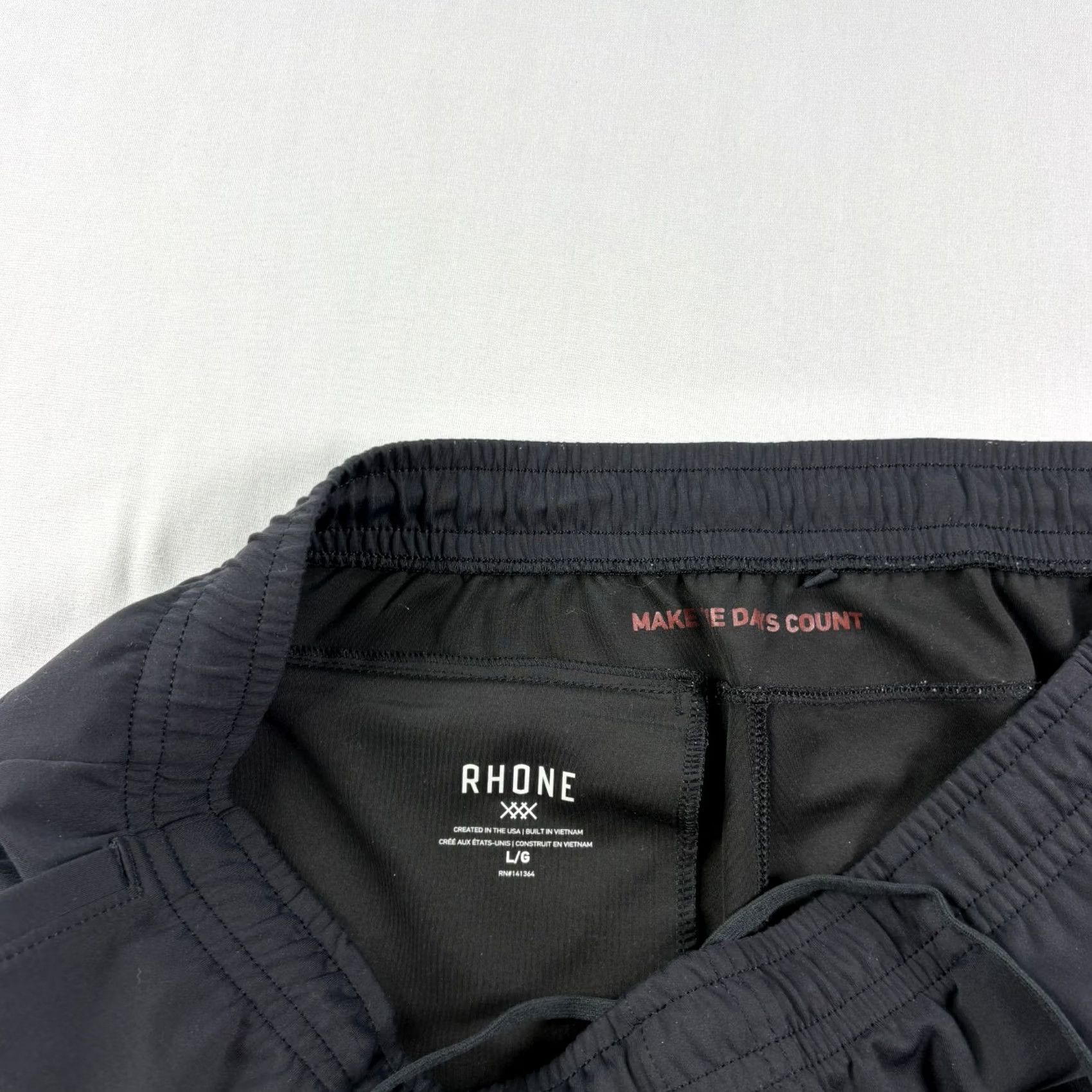 Rhone Rhone Jogger Pants Mens Large Black Tapered Athleisure Lounge Gym Slacks Style: Jogger Boots? Size US 33 - 3 Thumbnail
