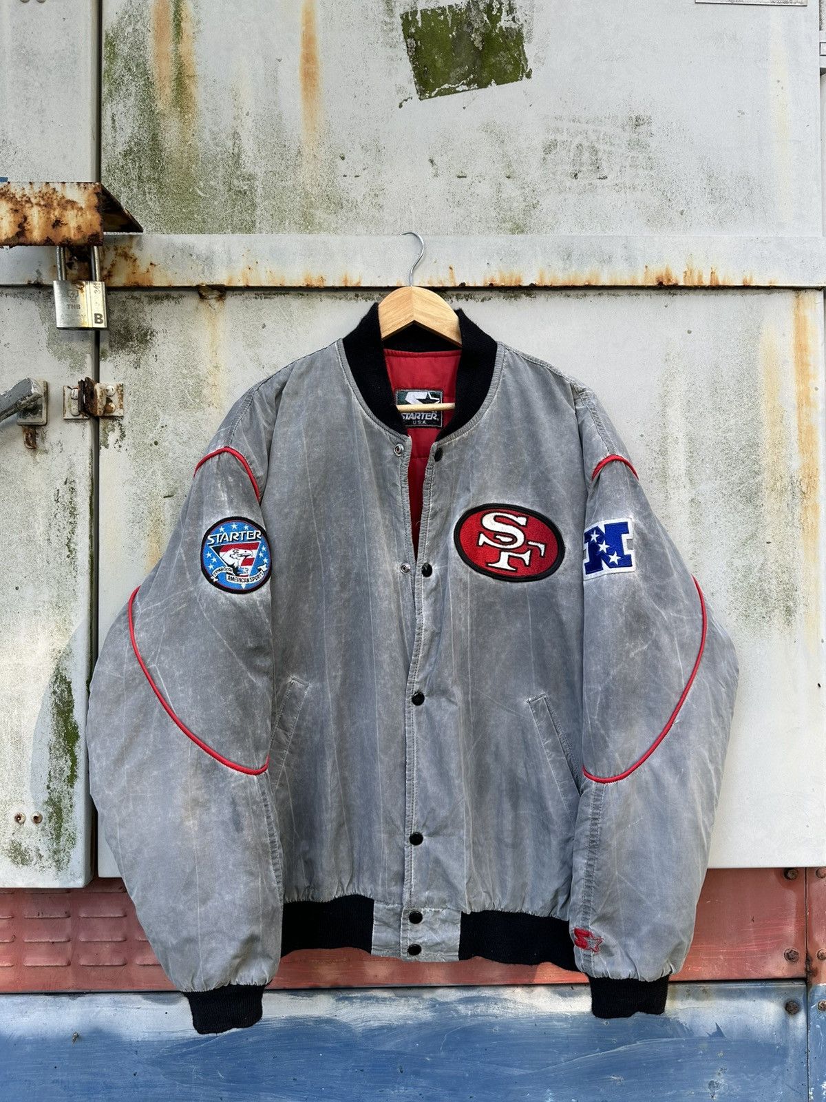 Vintage **grail**Vintage Starter San Francisco 49ers Bomber Jacket Size US XL / EU 56 / 4 - 1 Thumbnail
