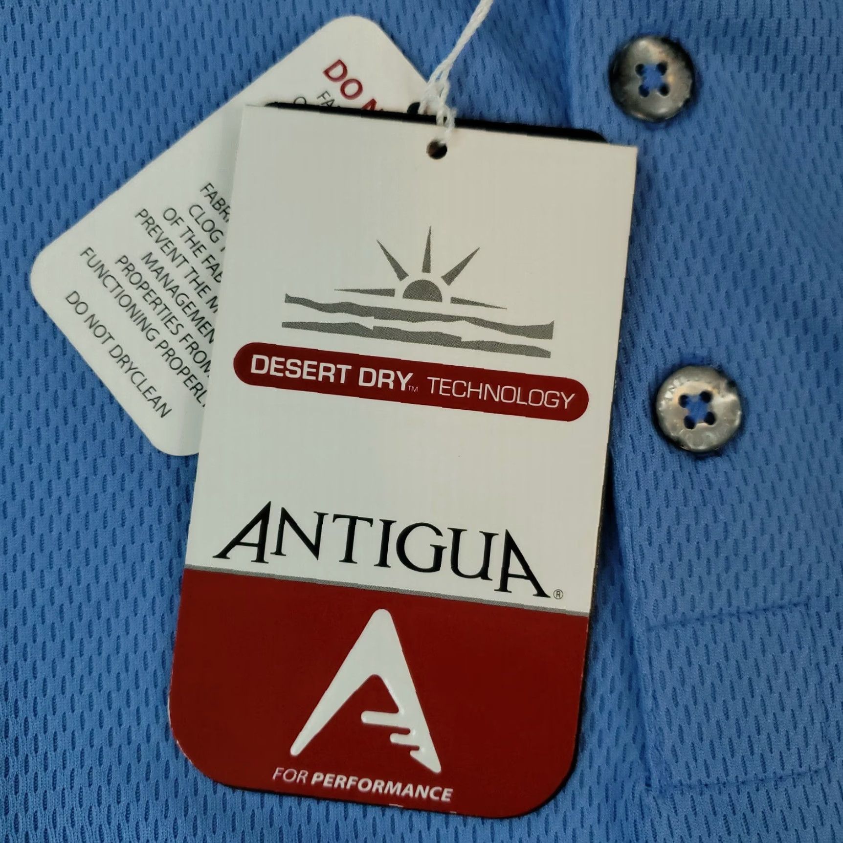 Vintage Antigua Polo Shirt Mens M Blue Short Sleeve Casual Wicking Crown Plaza Polo Shirt M Men Blue Casual Outdoor Logo Lightweight Polyester Sport Shirt Size US M / EU 48-50 / 2 - 7 Thumbnail