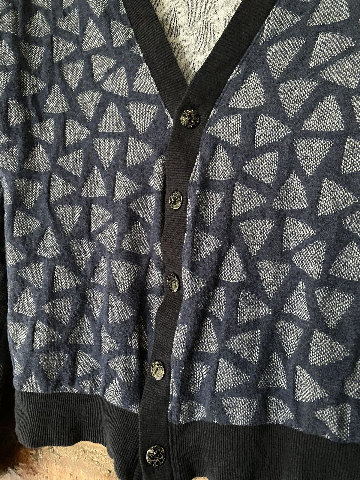 Nepenthes 🔥STUDIOS Japan Love triangle knit cardigan Size US M / EU 48-50 / 2 - 7 Thumbnail