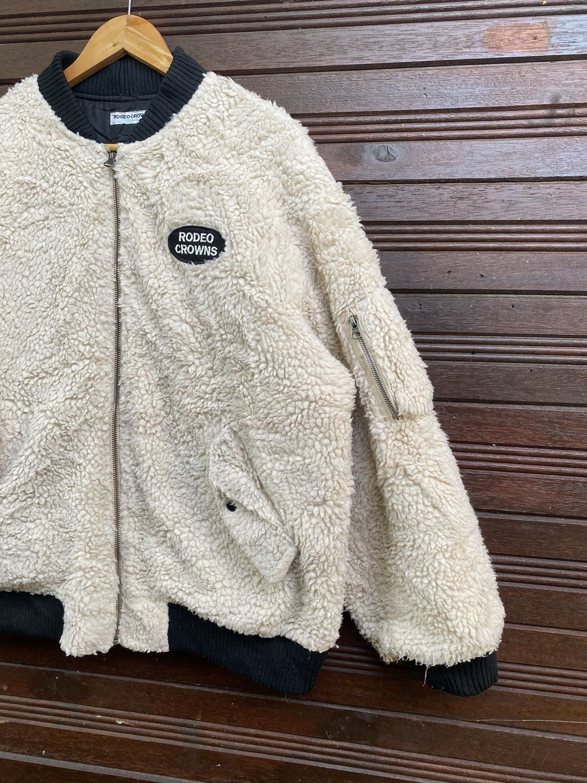 Vintage Vintage Rodeo Crowns Fleece Spellout Bomber Jacket Size US M / EU 48-50 / 2 - 5 Thumbnail