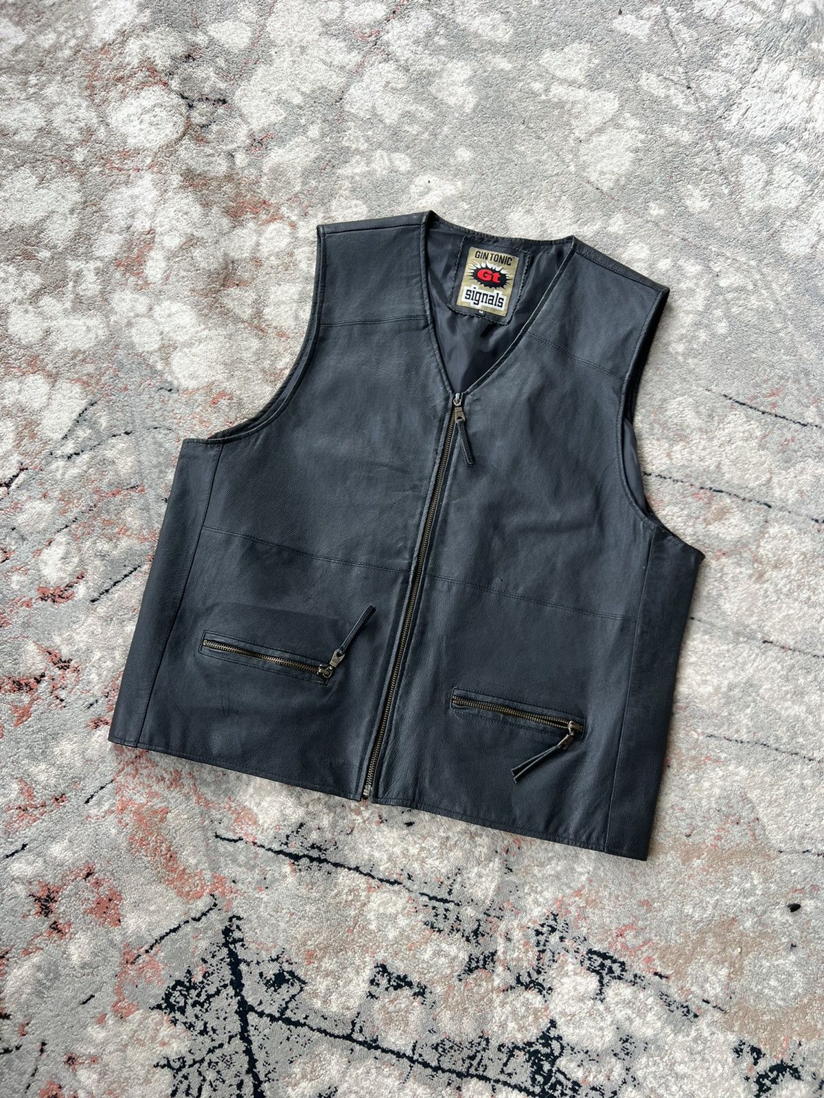 Vintage Vintage Leather Vest Size US M / EU 48-50 / 2 - 1 Thumbnail