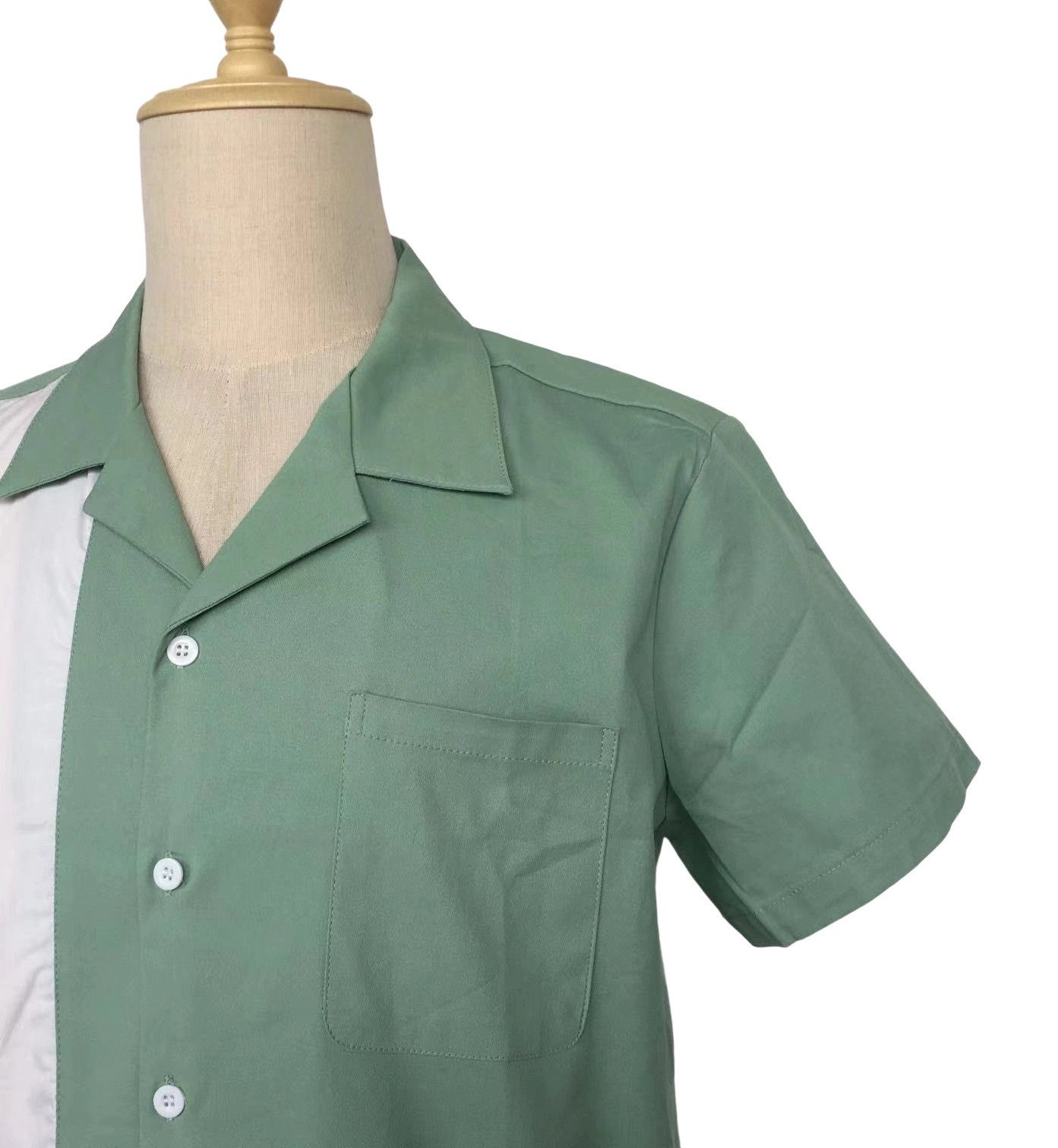 Other Vintage Casual Shirts Short Sleeve Cotton Mint-green Size US XL / EU 56 / 4 - 5 Thumbnail