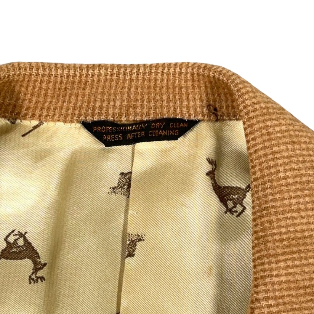 Vintage VINTAGE Cricketeer Jacket Sport Coat Brown Wool Union Made USA 60s Blazer Two-Button Notch Lapel Adult LARGE Mens Size 42R - 3 Thumbnail