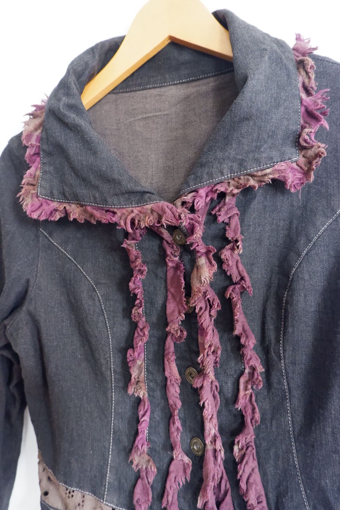 If Six Was Nine Vintage Ohlala Japan Reconstructed Blazer Denim Size S / US 4 / IT 40 - 3 Thumbnail
