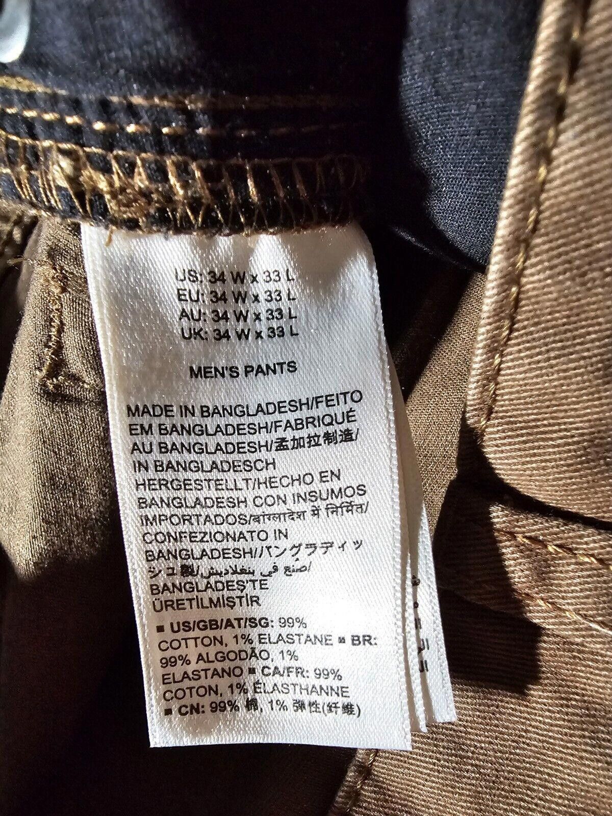Other 34x33 Amazon Essentials Athletic Khaki Jeans Brown Size US 34 / EU 50 - 5 Thumbnail