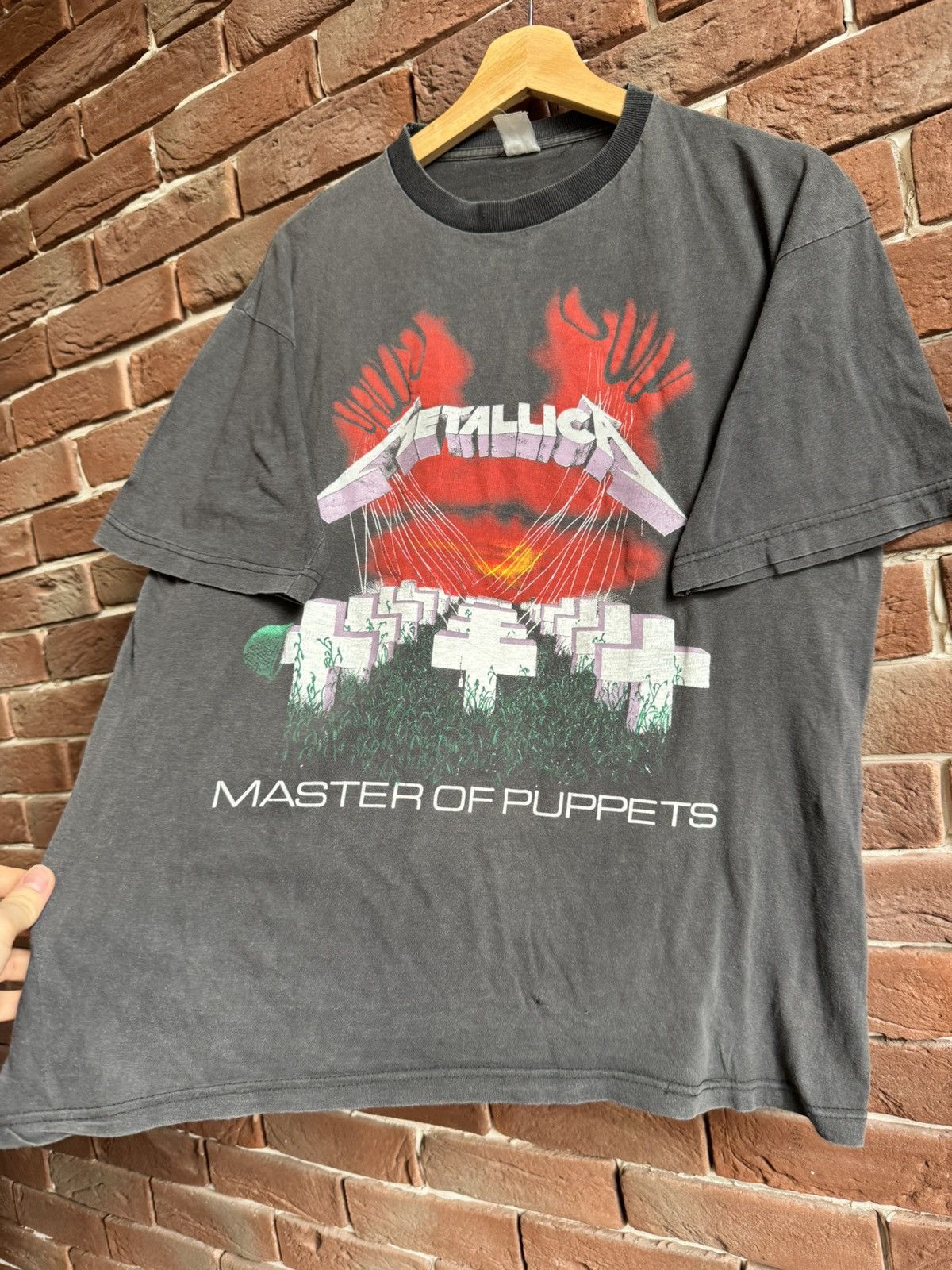 Band Tees Metallica Damage Master Of Puppets Band 90s Vintage T-Shirt Size US L / EU 52-54 / 3 - 3 Thumbnail