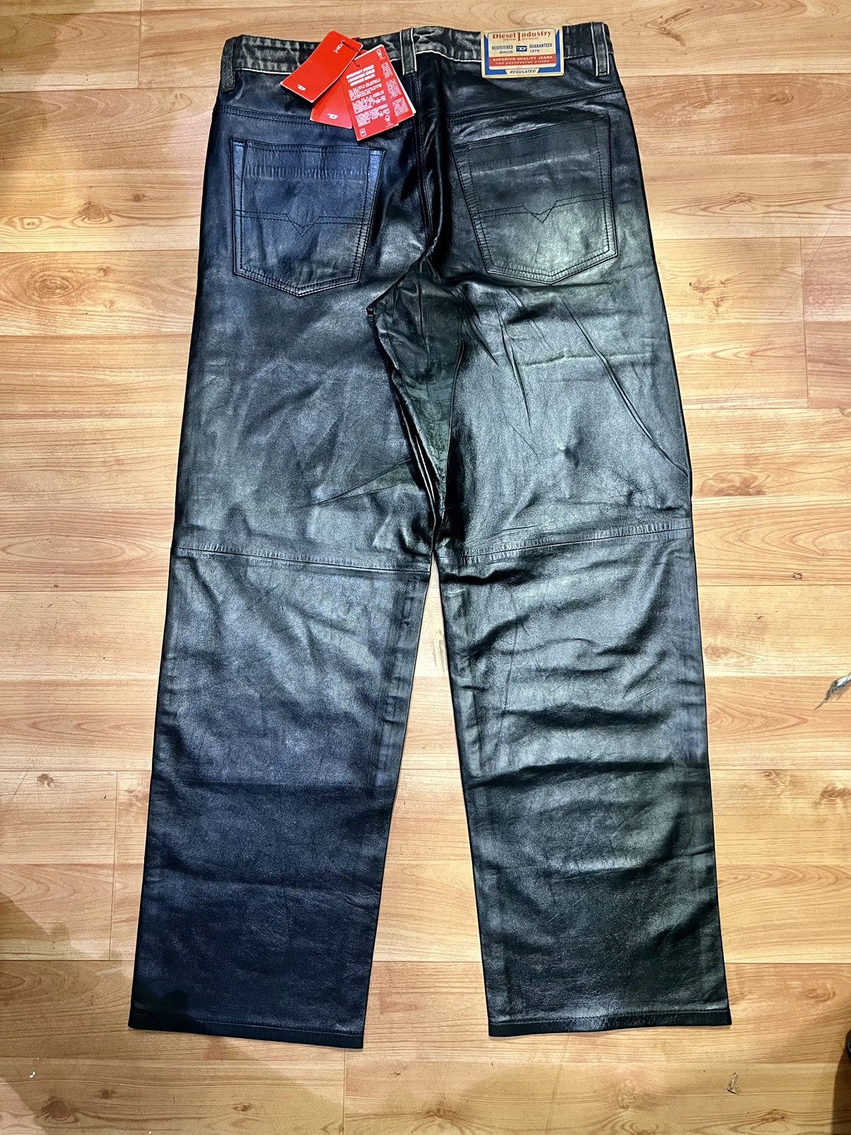 Diesel Diesel P-BRETCH Leather and denim Pant Size US 32 / EU 48 - 7 Thumbnail