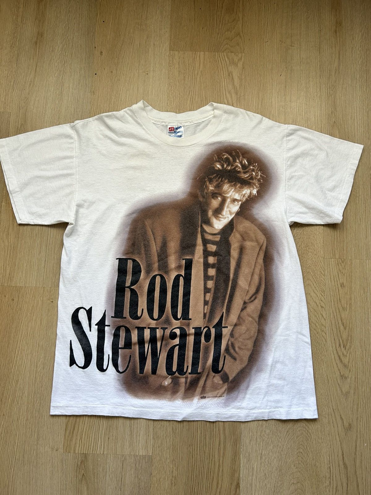 Other Vintage 90s Rod Stewart 1996 In The Round Tour Tee Size US L / EU 52-54 / 3 - 1 Thumbnail