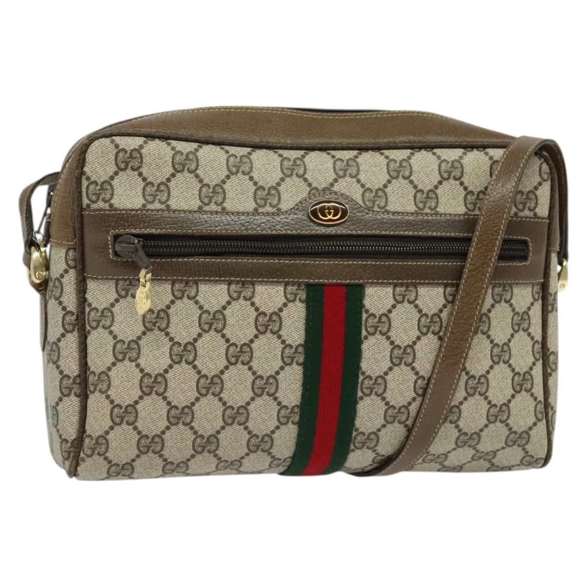 Gucci GUCCI GG Supreme Web Sherry Line Shoulder Bag Pvc Beige Size ONE SIZE - 1 Thumbnail
