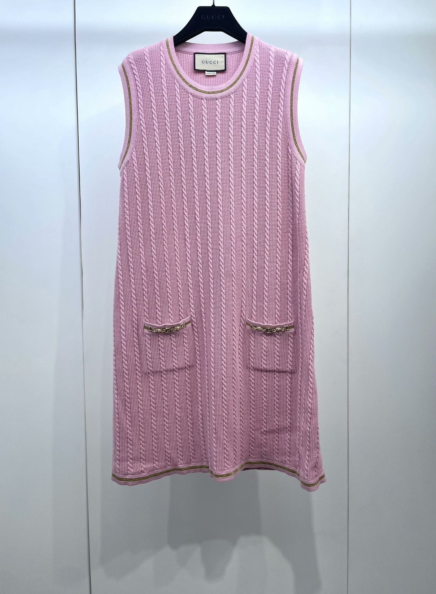 Gucci Gucci Pink Cable Knit Dress Size M / US 6-8 / IT 42-44 - 1 Thumbnail
