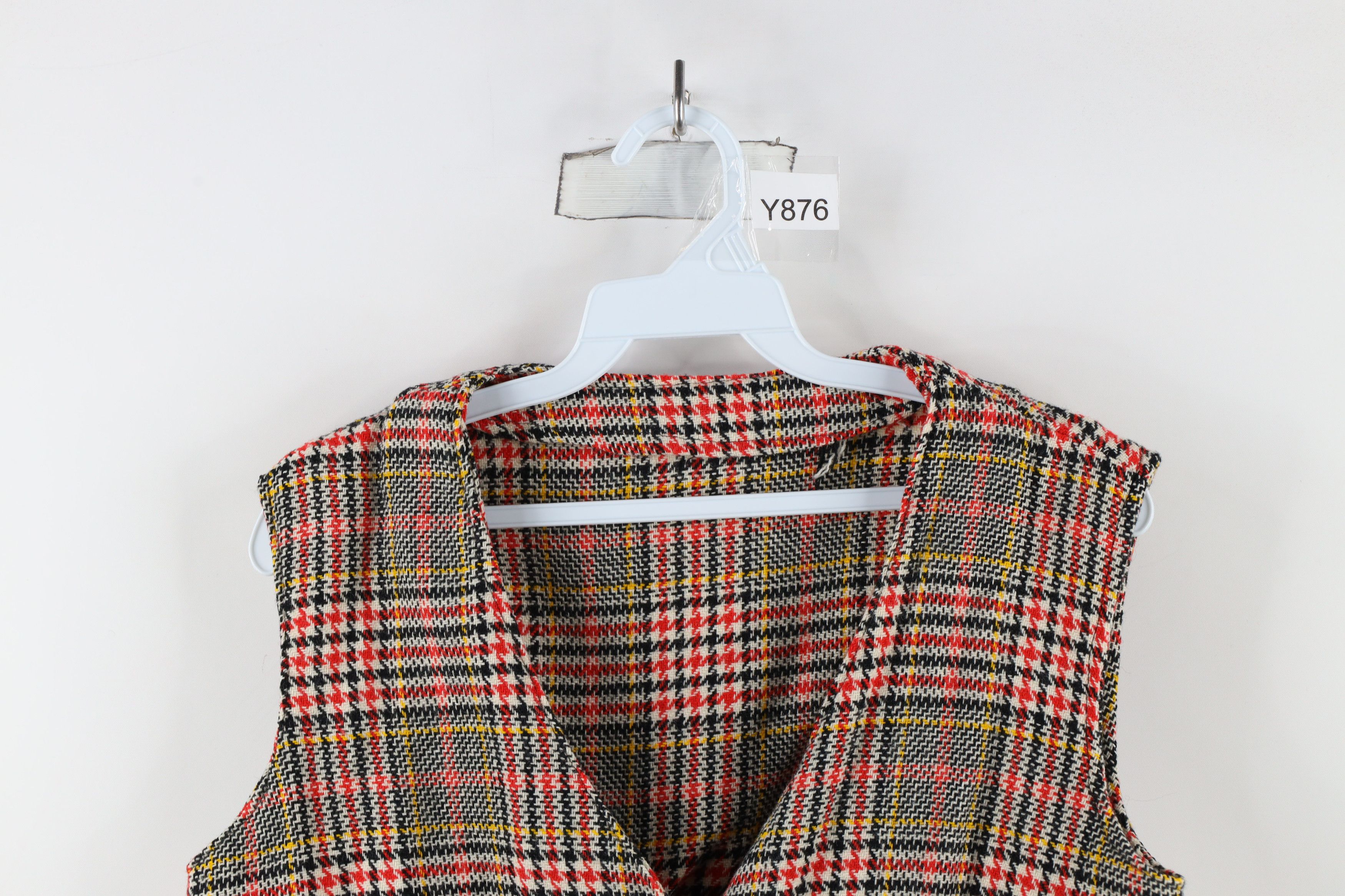 Vintage Vintage 60s 70s Streetwear Tweed Houndstooth Vest Jacket Size S / US 4 / IT 40 - 2 Thumbnail