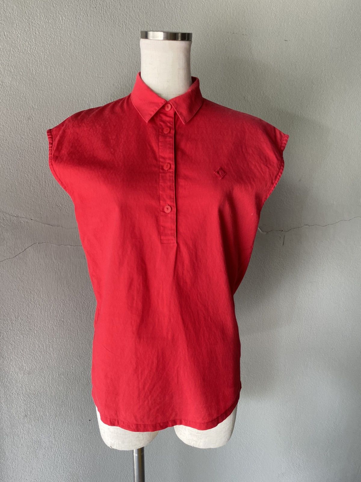 Dior Christian Dior Red Sleeveless Shirt Size S / US 4 / IT 40 - 10 Thumbnail