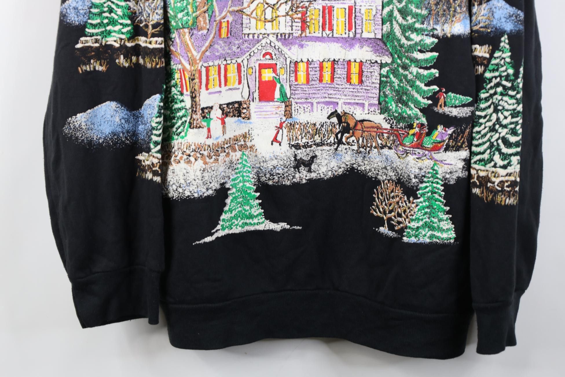 Vintage Vintage 90s Streetwear Town All Over Print Sweatshirt USA Size L / US 10 / IT 46 - 3 Thumbnail