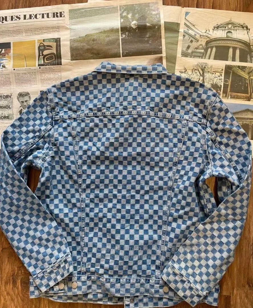 Levi's levi's checkered denim jacket for spring autumn. Size US XL / EU 56 / 4 - 3 Thumbnail