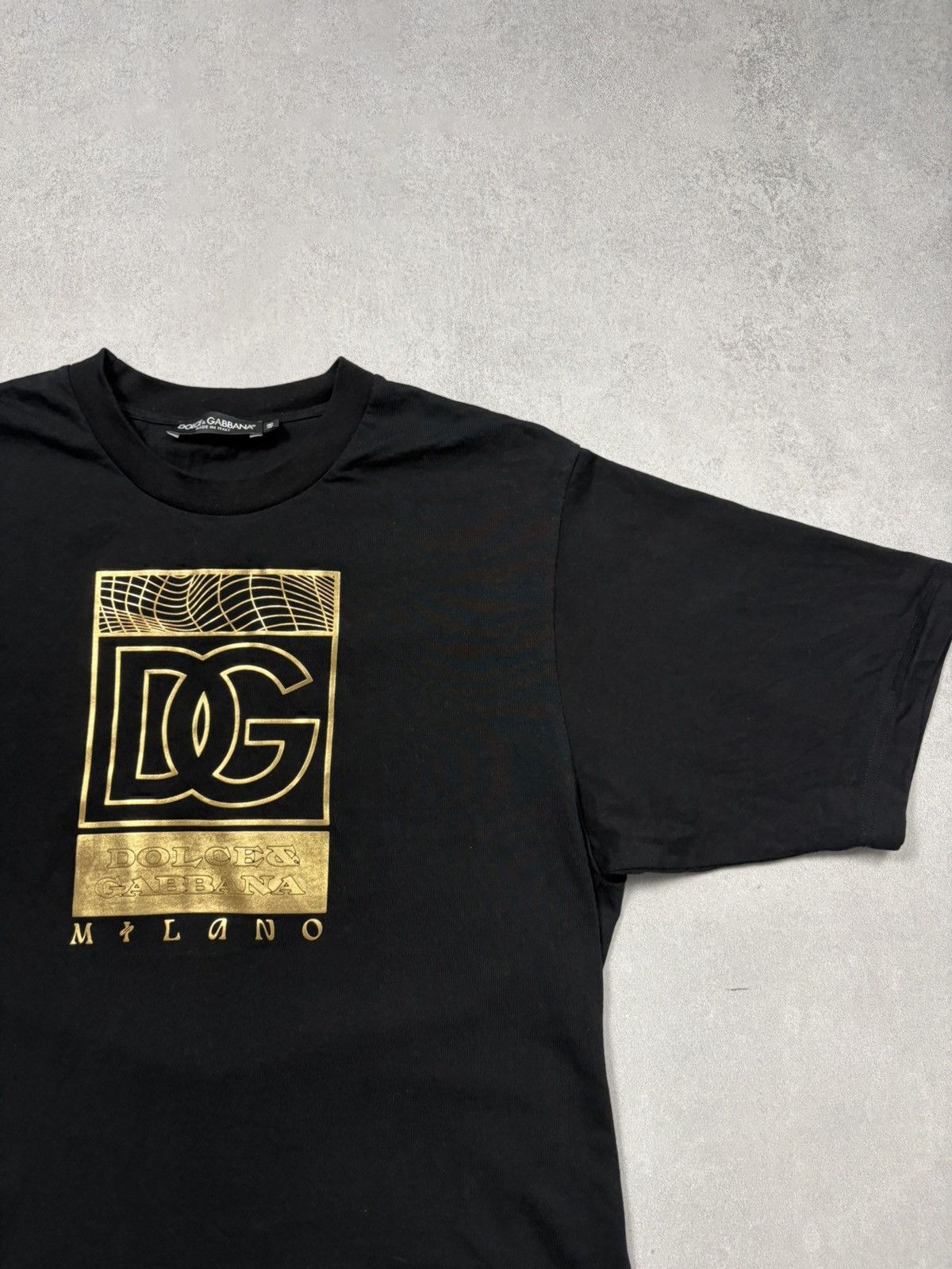 Dolce & Gabbana Dolce & Gabbana DG Milano Gold Logo Limited Edition T-Shirt Size US M / EU 48-50 / 2 - 3 Thumbnail