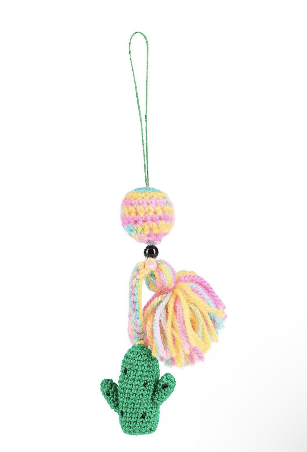 Marni Marni Crochet Knitted Cactus Bag Charm Key Chain Emerald Size ONE SIZE - 1 Thumbnail